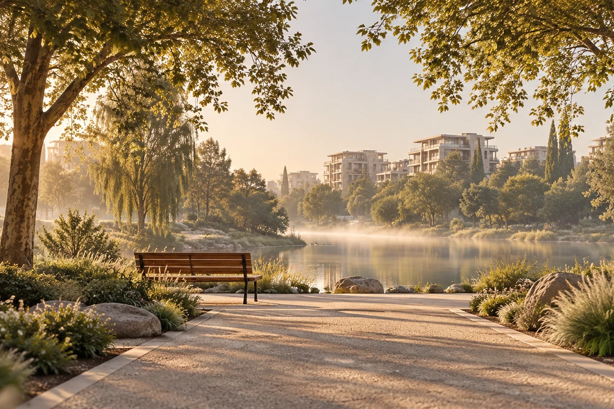 Park miejski kilka minut od inwestycji